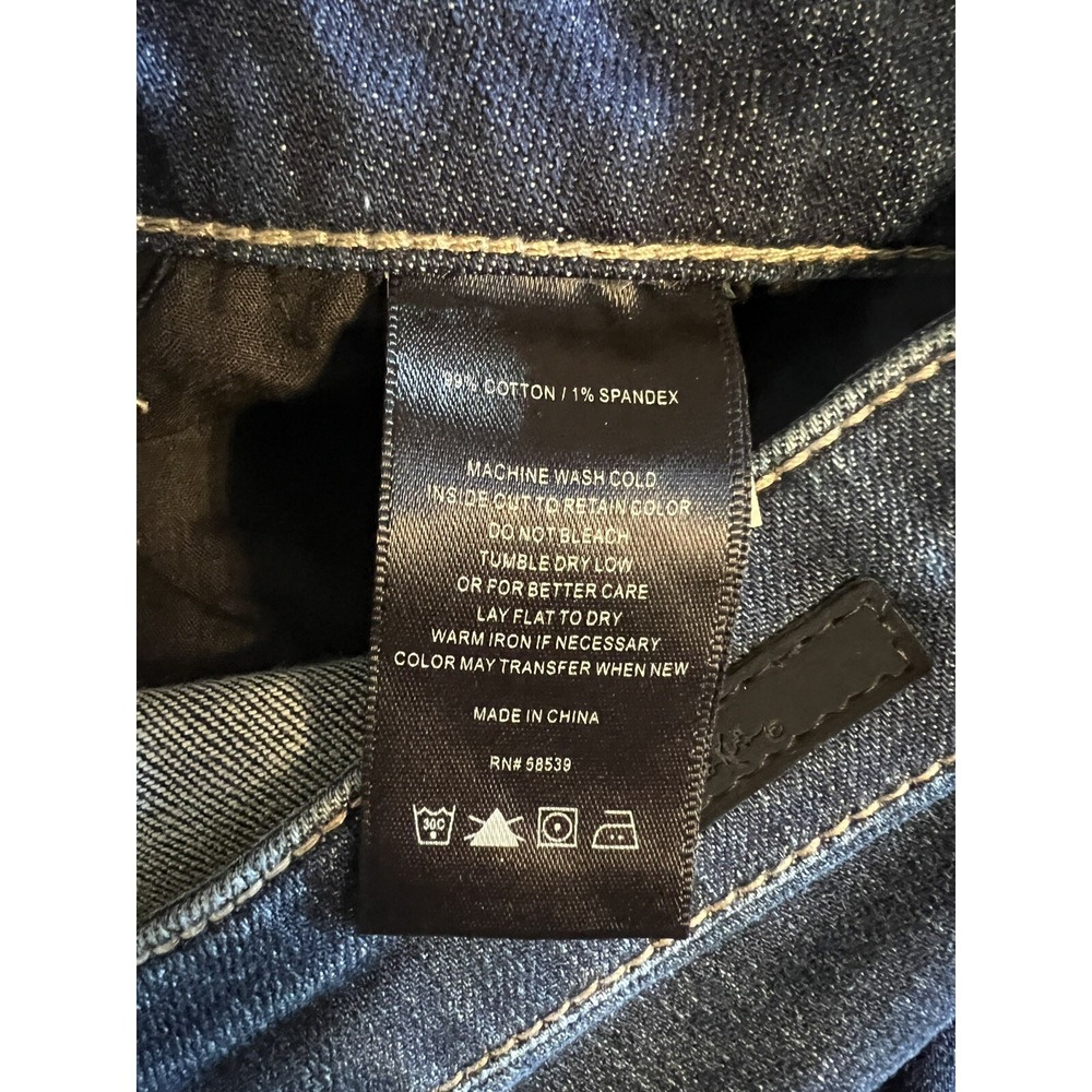 Kut From The Kloth New Cropped Womens Jeans Sz 12 Cuffed Blue Stretch Low Rise - Picture 10 of 10